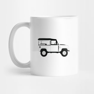 Land Rover Black Outline Mug